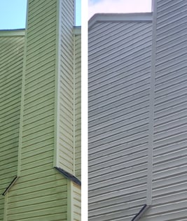 guys power wash & detailing before and after house wash