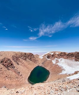 Crater of Licancabur volcano.