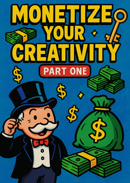 a picture of a book - monetize your creativity