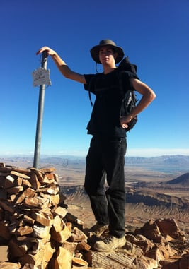 Steven Blair atop Frenchman Mountain (December 6th, 2012)