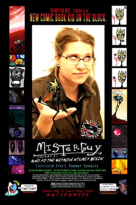 stef sharky schultz, stef schultz misterguy, misterguy, sorry little tour, movie poster design