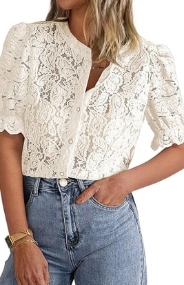 Blusa tipo bordada de veranos de amazon