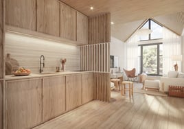 Interior design su misura del progetto residenziale Weissmatten di BRB Engineering srl
