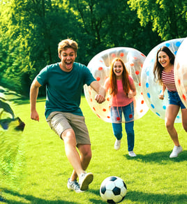 LHS EVENTOS SC - GEREVENTOS, we take fun to the next level with original activities like bubble socc