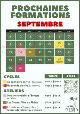 cours oenologie septembre 2025 dégustation de vins lyon on veille au grain