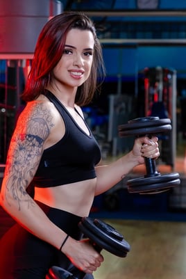 Ensaio fitness em academia estúdio Peixe Amarelo