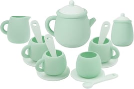 a teapot with cups