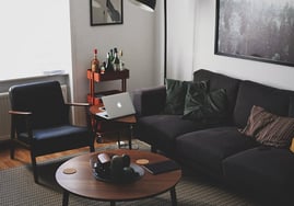 Bright living room with modern inventory