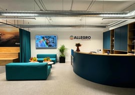 Reception progetti uffici Allegro Microsystems realizzato da BRB Engineering srl