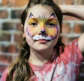 Mädchen Tigergesicht Kinderschminken Pinselbunt Pinneberg