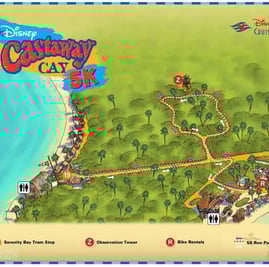 Castaway Cay 5K Course Map