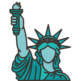 a statue of liberty graphic