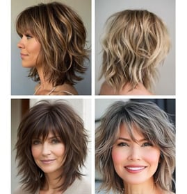 4 women with Shag Haircuts