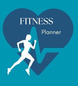 a person running in a heart shape with a heartbeat fitness planner