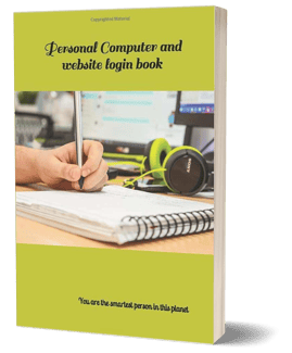 Password Diary Cover Green