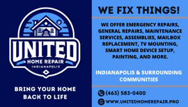 business card for United Home Services