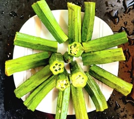 cut okra
