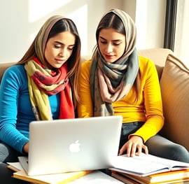 طلاب O'Level IGCSE الذين يدرسون الفتيات