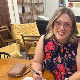 Julie Gachet Mitrovic signing her book – writer and coach