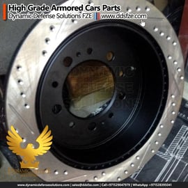 heavy duty brake system, brake rotors, ceramic brake pads and callipers for armored cars