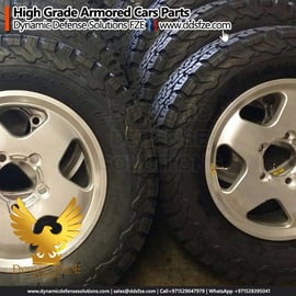 heavy duty tyres and wheel rims for armored cars and armoured trucks