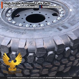 heavy duty tyres and wheel rims for armored cars and armoured trucks