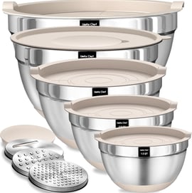 Metal Mixing Bowls with lids