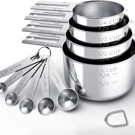 Metal Measuring cups and spoons