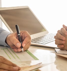 International investor reviewing safe investment options in Dubai