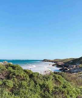 Hidden beach near Wedge in Western Australia.