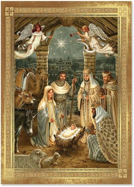 Nativity scene Christmas card