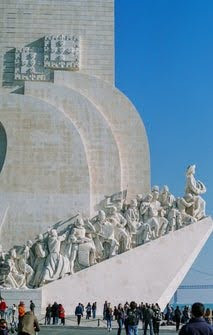 Lisbon - Monument of the Discoveries 1400-1500's on the north shore, Tagus River