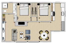 cottage furniture layout floor plan