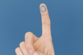 finger pointing to the contact form