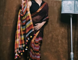 Linen Saree
