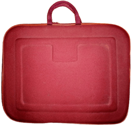 red laptop sleeve bag with handle for office use
