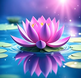 purple lotus flower symbolizing healing and growth