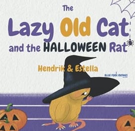 lazy old cat and the halloween rat rhyming picture book cover