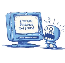 a cartoon character holding a sign that says error 404