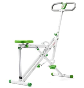 Row and ride exercise machine