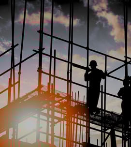 Primer plano de una obra, servicio de vigilancia para obras