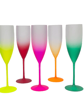 taça de champagne champanhe degradê acrílico personalizado