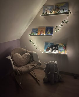 Espace cocooning pour allaitement et lecture d’histoires