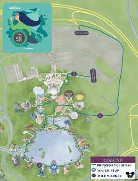 2025 runDisney Princess 5K Course Map