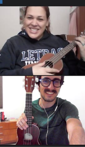 Aula online de ukulele