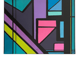 Colorful Geometric Abstract Painting by Frankie Cervantes - Art by Frankie