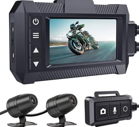 IXROAD Dashcam Moto, Camara Moto Grabadora Delantera y Trasera 1080P 