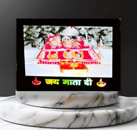 Jai Mata Di LED Frame by Kajal Vaishnavi Products