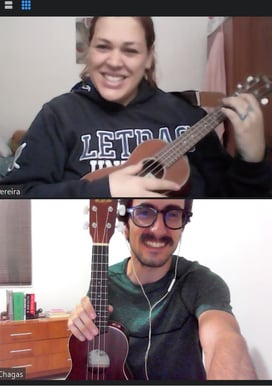 Aula online de ukulele