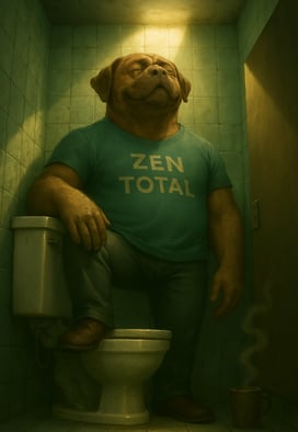 Ficha de personaje de 'Cagada Pagada' sobre un fondo de ladrillos.  